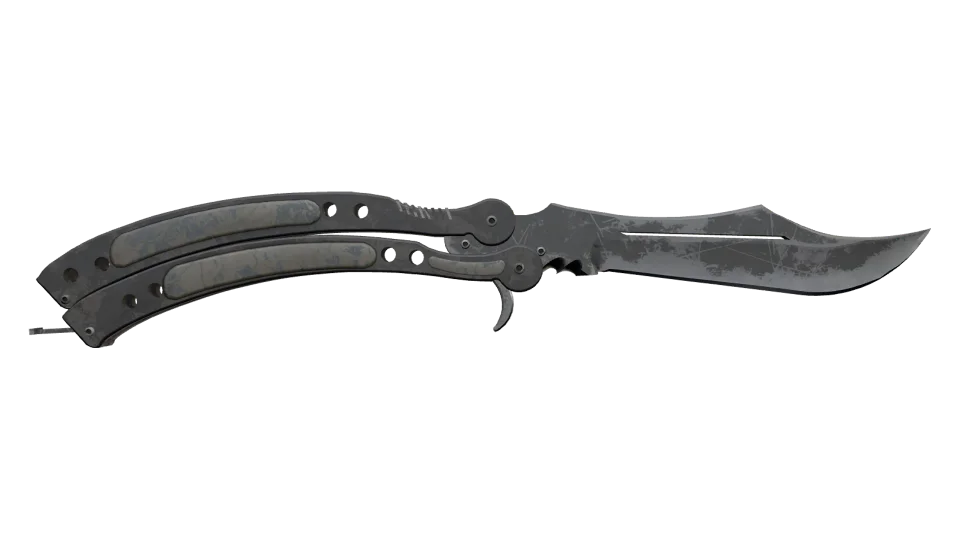 ★ StatTrak™ Butterfly Knife | Night (Battle-Scarred) thumbnail