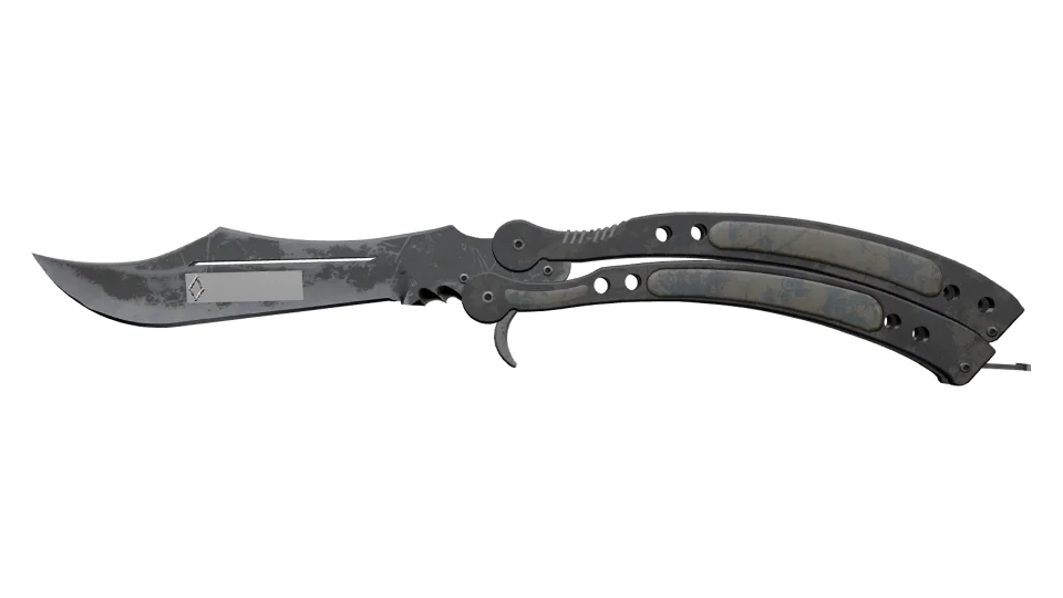 ★ StatTrak™ Butterfly Knife | Night (Battle-Scarred)