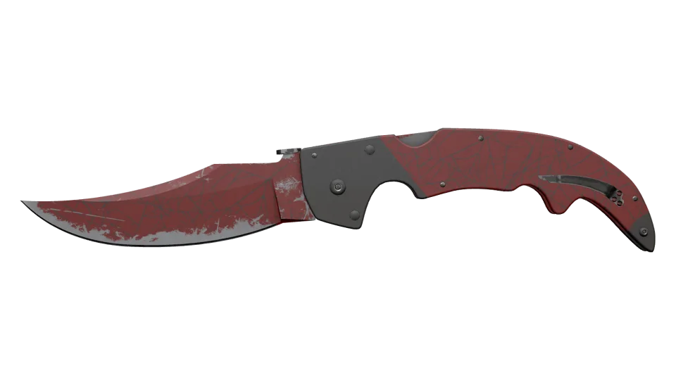 ★ Falchion Knife | Crimson Web (Well-Worn)