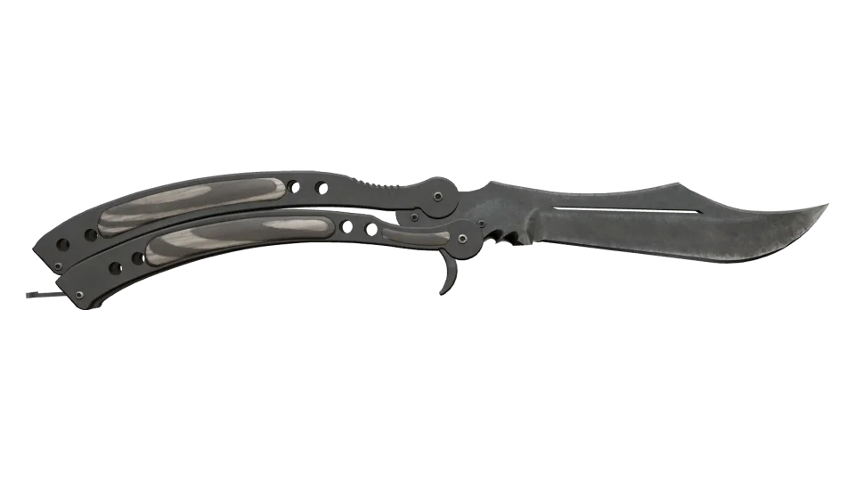 ★ Butterfly Knife | Black Laminate (Well-Worn) thumbnail