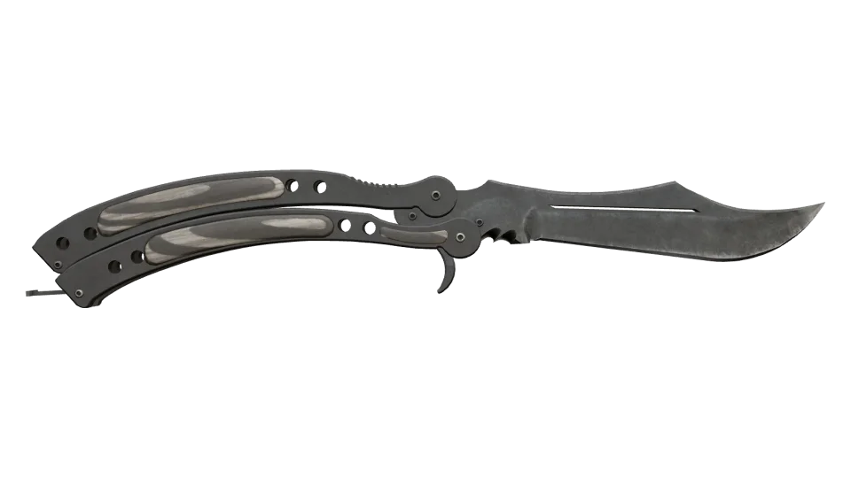 ★ Butterfly Knife | Black Laminate (Well-Worn) thumbnail