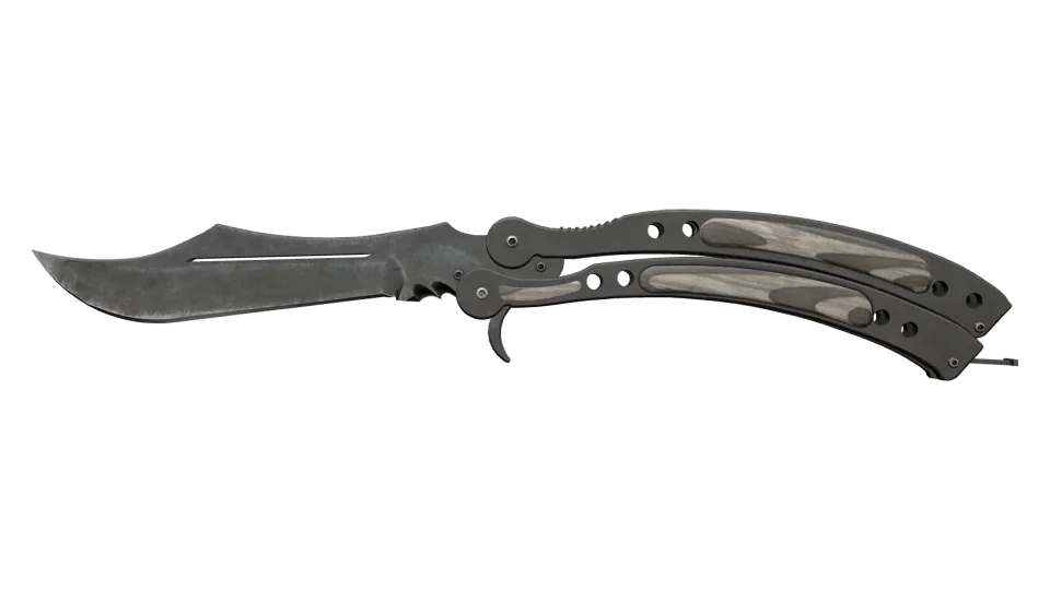 ★ Butterfly Knife | Black Laminate (Well-Worn) thumbnail