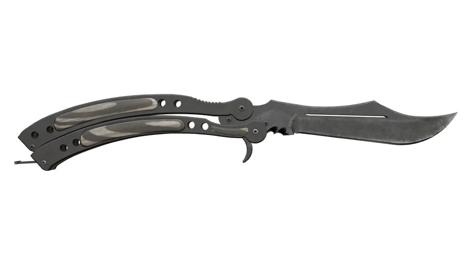 ★ Butterfly Knife | Black Laminate (Well-Worn) thumbnail