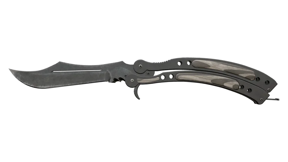 ★ Butterfly Knife | Black Laminate (Well-Worn) thumbnail
