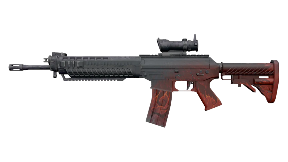 SG 553 | Darkwing (Well-Worn)