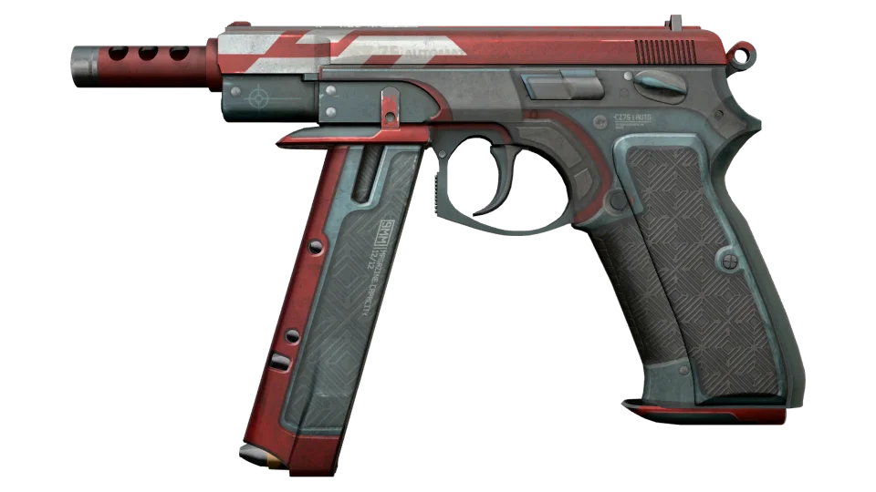 CZ75-Auto | Red Astor (Well-Worn) thumbnail