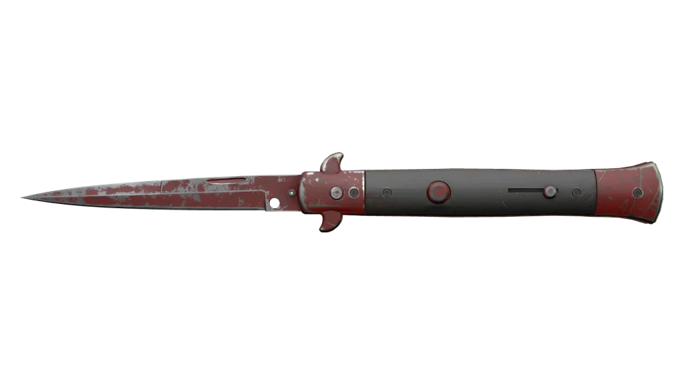 ★ Stiletto Knife | Crimson Web (Battle-Scarred)