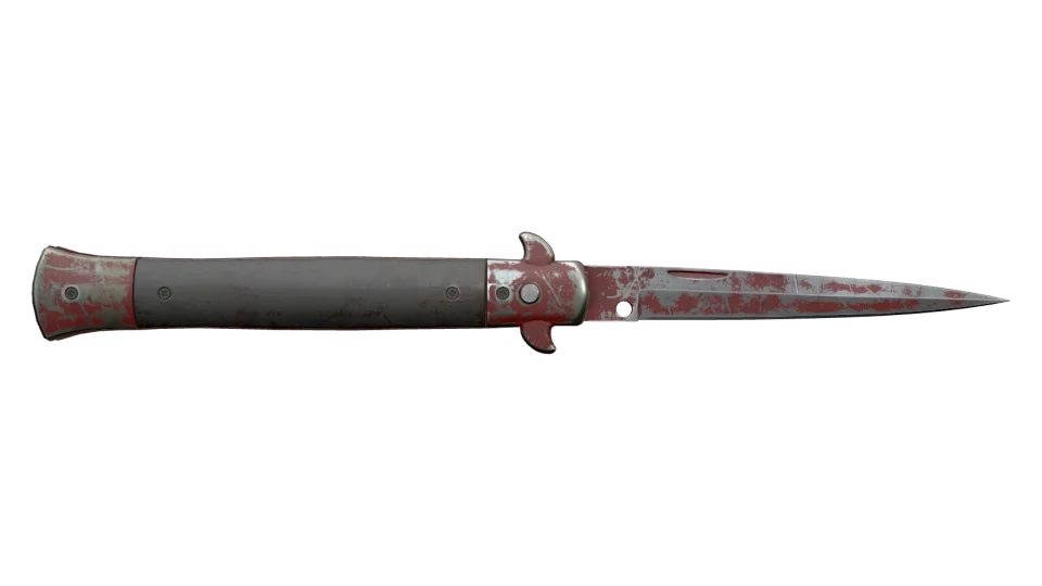 صورة مصغرة لـ ★ Stiletto Knife | Crimson Web (Battle-Scarred)