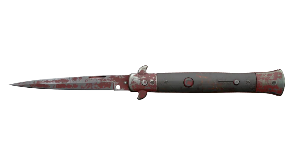 صورة مصغرة لـ ★ Stiletto Knife | Crimson Web (Battle-Scarred)