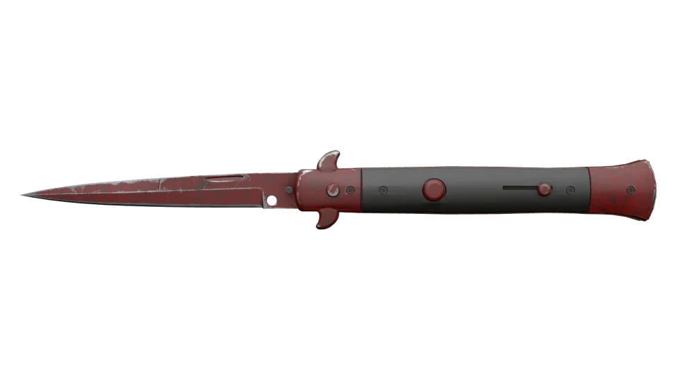 ★ Stiletto Knife | Crimson Web (Well-Worn)