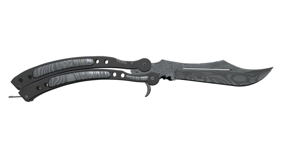 Miniatura de ★ Butterfly Knife | Damascus Steel (Well-Worn)