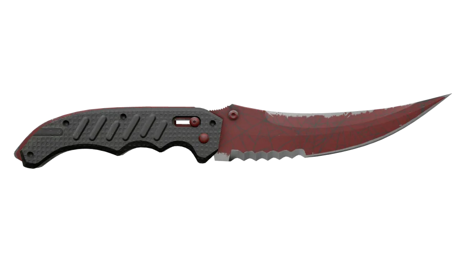 ★ Flip Knife | Crimson Web (Well-Worn) thumbnail