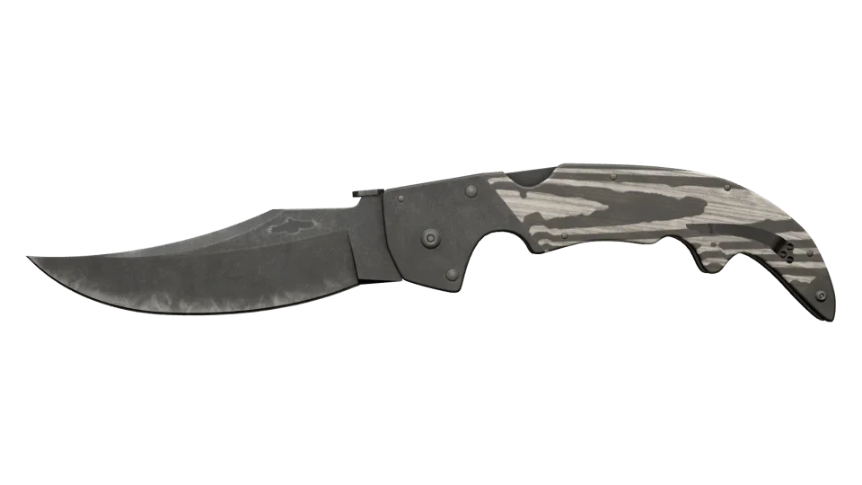 ★ Falchion Knife | Black Laminate (Well-Worn)