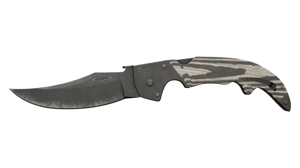 ★ Falchion Knife | Black Laminate (Well-Worn)