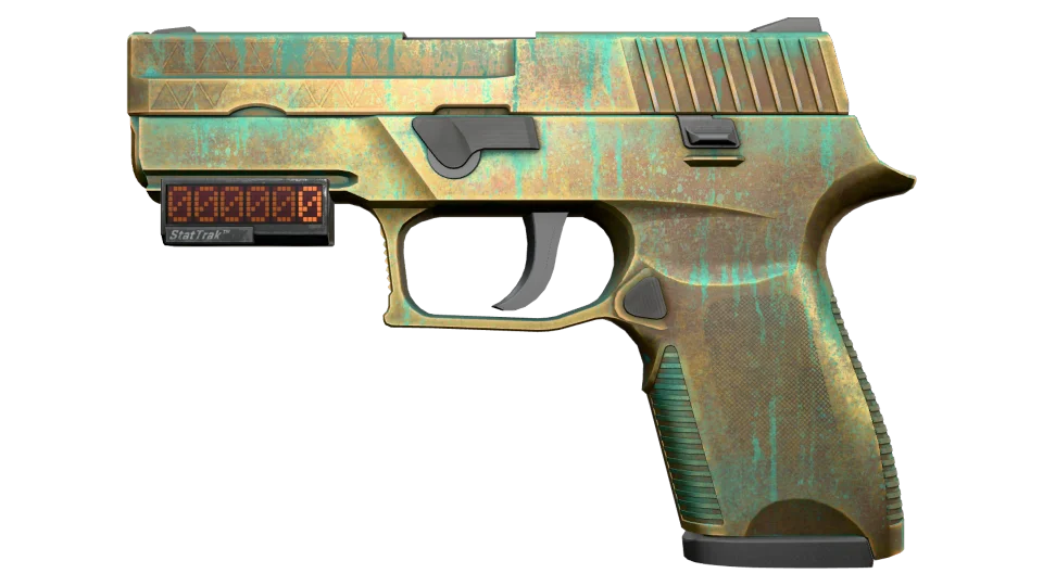 StatTrak™ P250 | Verdigris (Well-Worn)