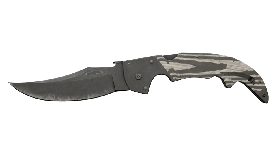★ Falchion Knife | Black Laminate (Well-Worn)