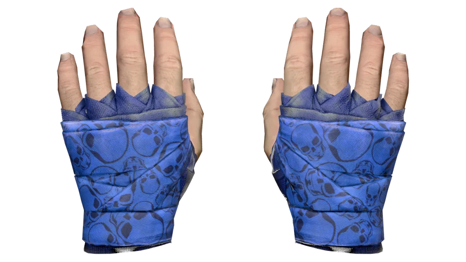 ★ Hand Wraps | Cobalt Skulls (Well-Worn)