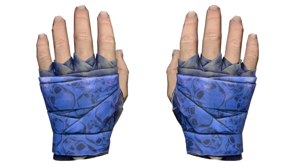★ Hand Wraps | Cobalt Skulls (Battle-Scarred)