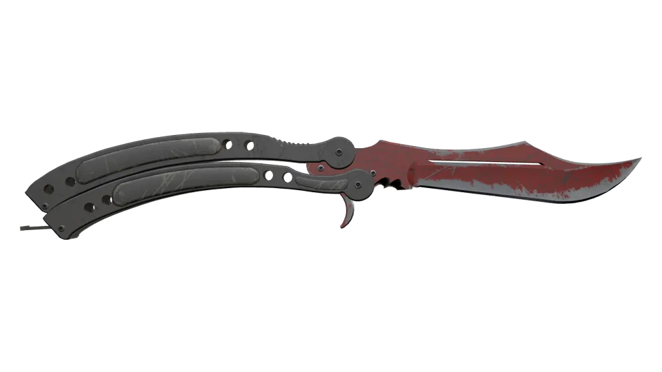 ★ StatTrak™ Butterfly Knife | Crimson Web (Battle-Scarred) thumbnail