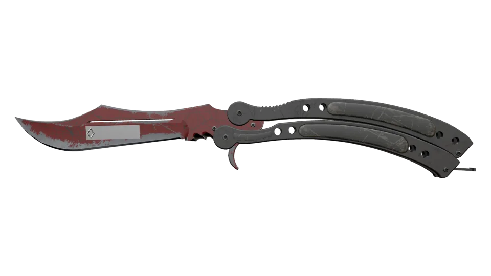 ★ StatTrak™ Butterfly Knife | Crimson Web (Battle-Scarred)