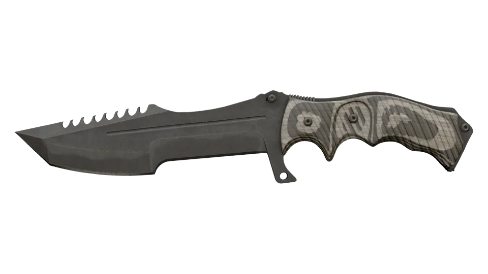 ★ Huntsman Knife | Black Laminate (Battle-Scarred)