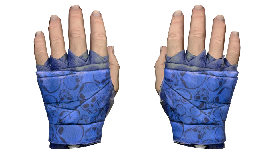 ★ Hand Wraps | Cobalt Skulls (Battle-Scarred)
