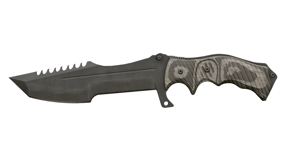 ★ Huntsman Knife | Black Laminate (Battle-Scarred) thumbnail