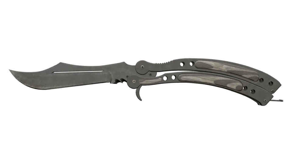 ★ Butterfly Knife | Black Laminate (Battle-Scarred)