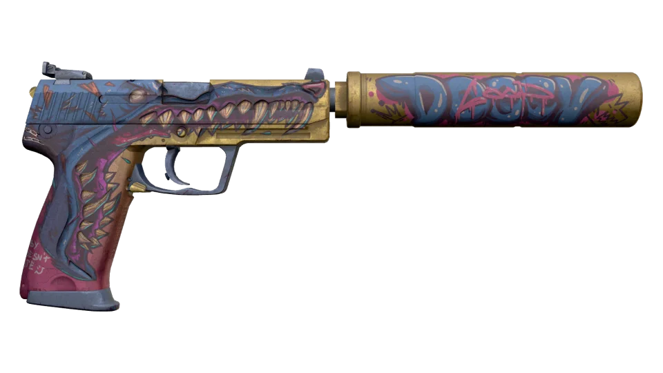 Miniatura de USP-S | Jawbreaker (Battle-Scarred)