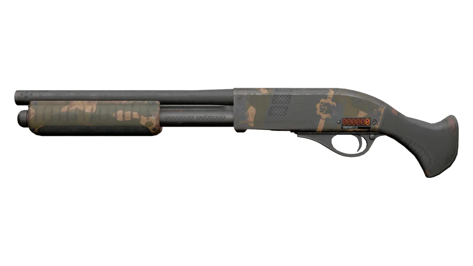StatTrak™ Sawed-Off | Black Sand (Battle-Scarred)