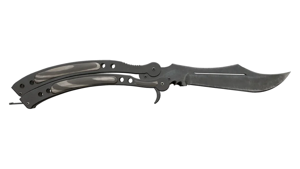 ★ Butterfly Knife | Black Laminate (Well-Worn) thumbnail
