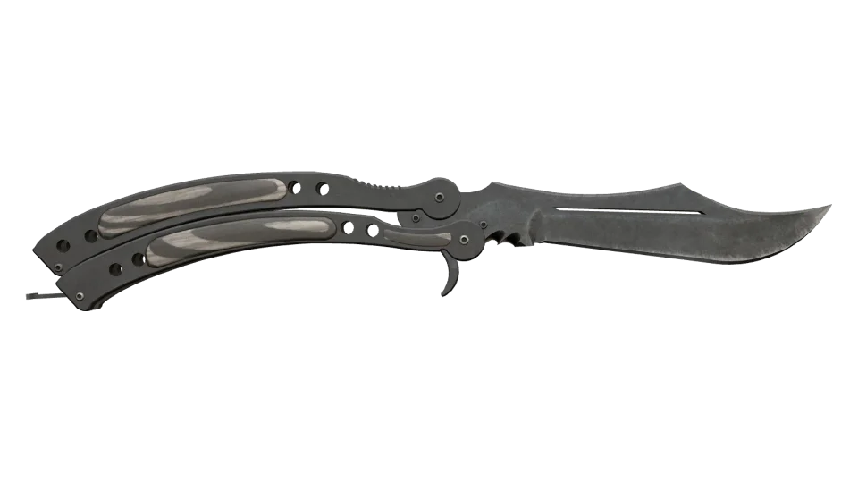 ★ Butterfly Knife | Black Laminate (Well-Worn) thumbnail