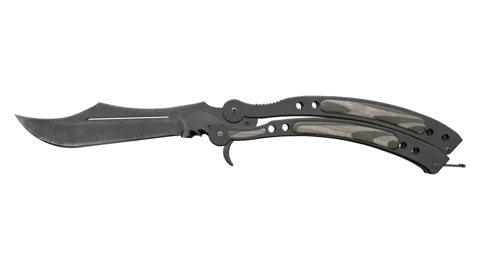 ★ Butterfly Knife | Black Laminate (Well-Worn) thumbnail