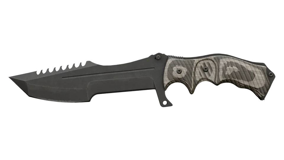 ★ Huntsman Knife | Black Laminate (Battle-Scarred) thumbnail