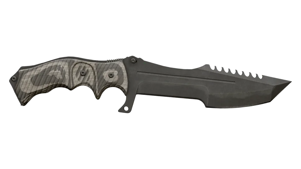★ Huntsman Knife | Black Laminate (Battle-Scarred) thumbnail