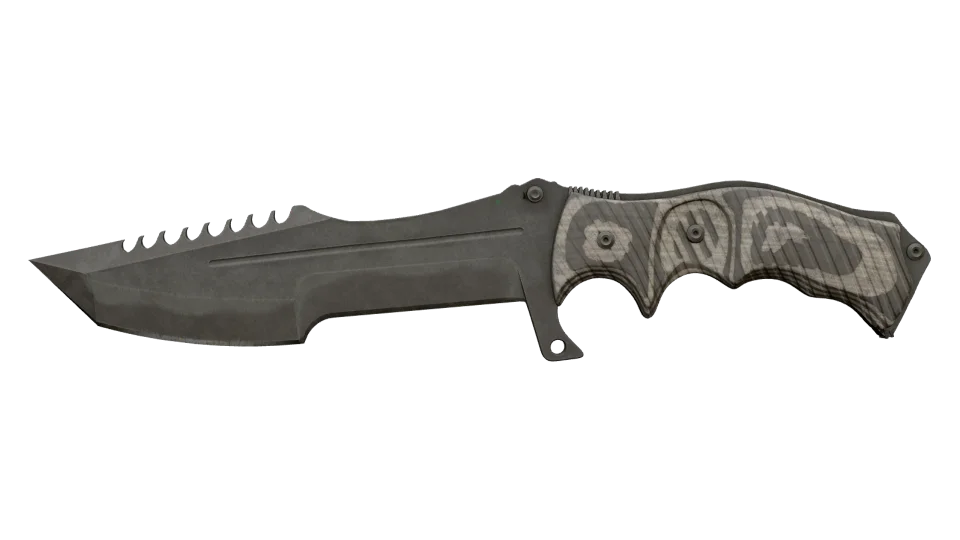 ★ Huntsman Knife | Black Laminate (Battle-Scarred) thumbnail