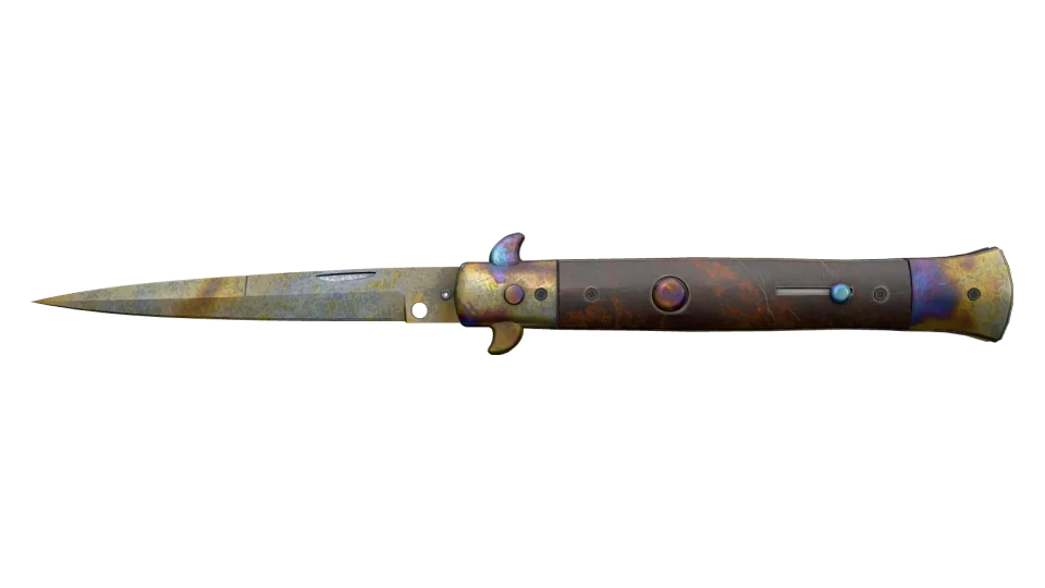 ★ Stiletto Knife | Case Hardened (Well-Worn)