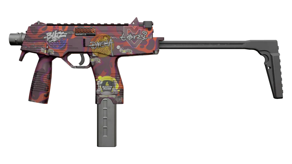 StatTrak™ MP9 | Ruby Poison Dart (Minimal Wear)