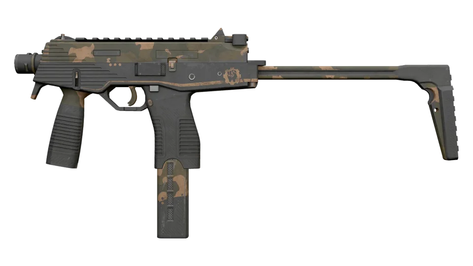MP9 | Black Sand (Battle-Scarred)