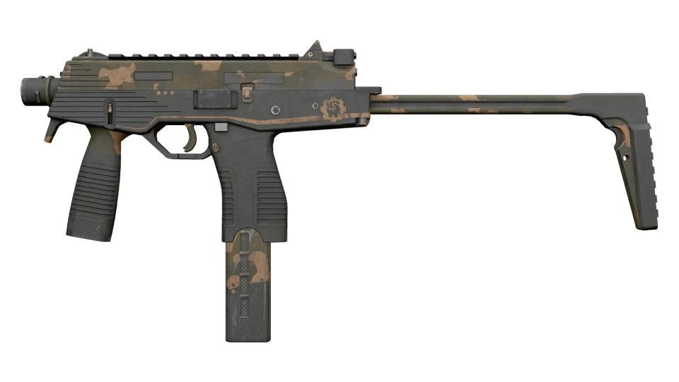 MP9 | Black Sand (Battle-Scarred)