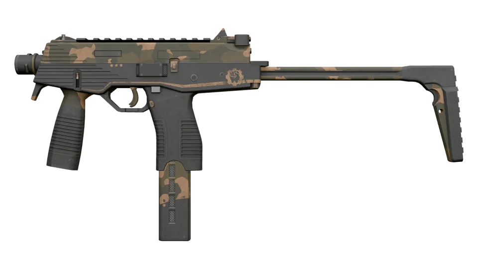 MP9 | Black Sand (Battle-Scarred)