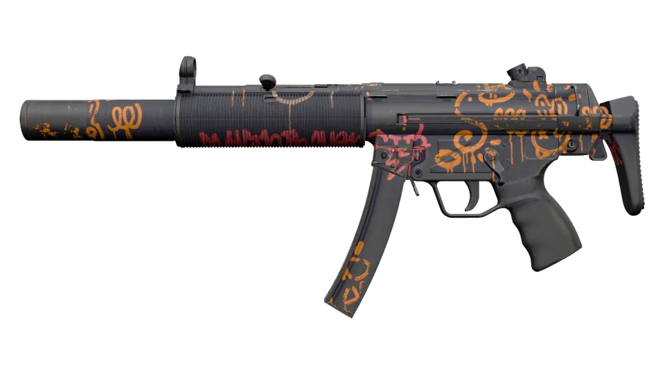MP5-SD | Neon Squeezer (Battle-Scarred)