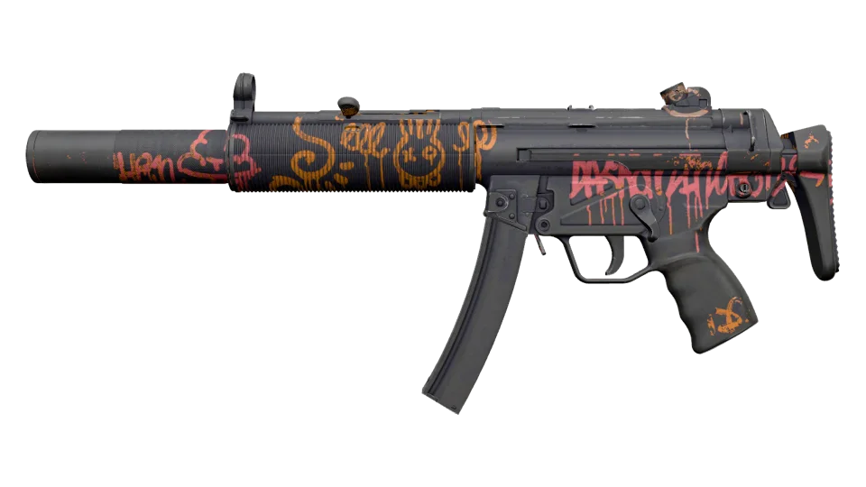 MP5-SD | Neon Squeezer (Battle-Scarred)