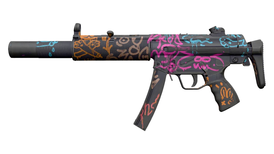 MP5-SD | Neon Squeezer (Battle-Scarred)