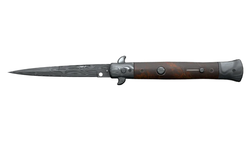 ★ Stiletto Knife | Damascus Steel (Well-Worn)