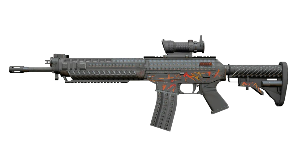StatTrak™ SG 553 | Heavy Metal (Battle-Scarred)