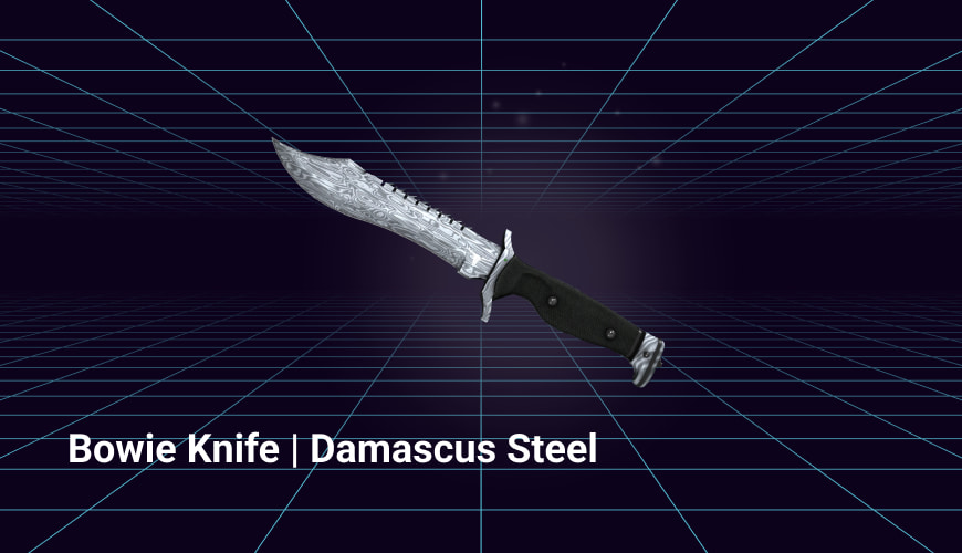 bowie knife damascus steel