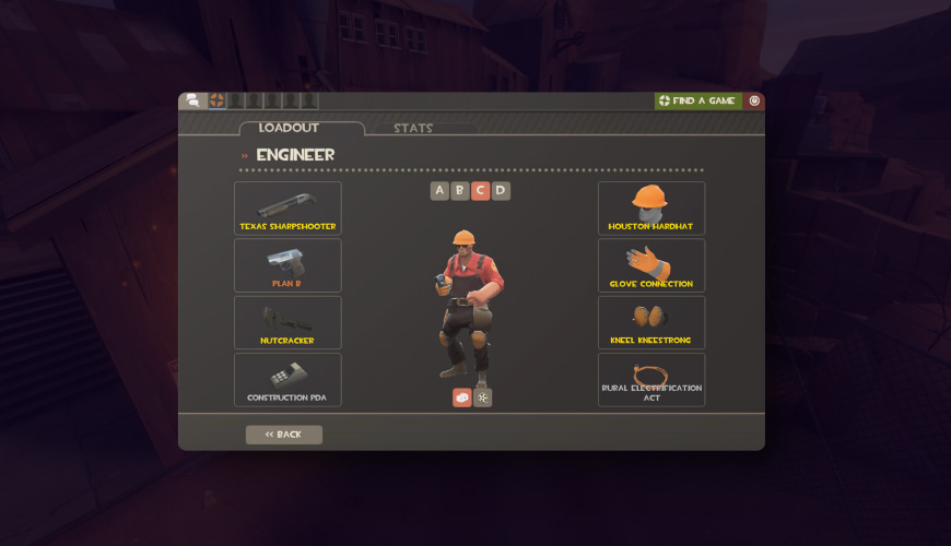 tf2 engineer loadouts and weapon selection