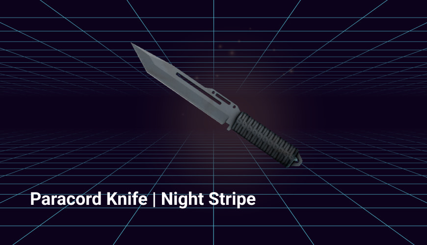 paracord knife night stripe