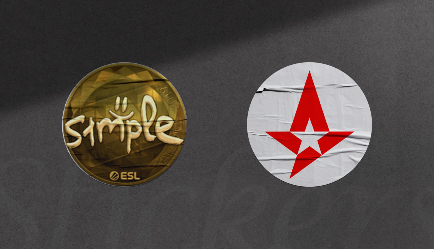 s1mple and Astralis team counter strike stickers